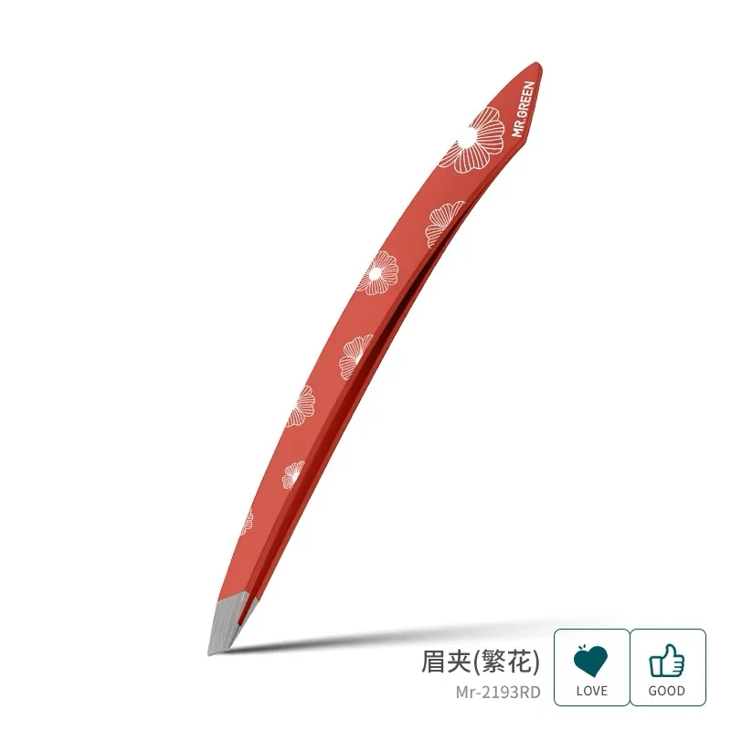 MRGREEN Professionele wenkbrauwpincet met gebogen handvat Fijne ontharing Roestvrijstalen schoonheidsmake-uptool