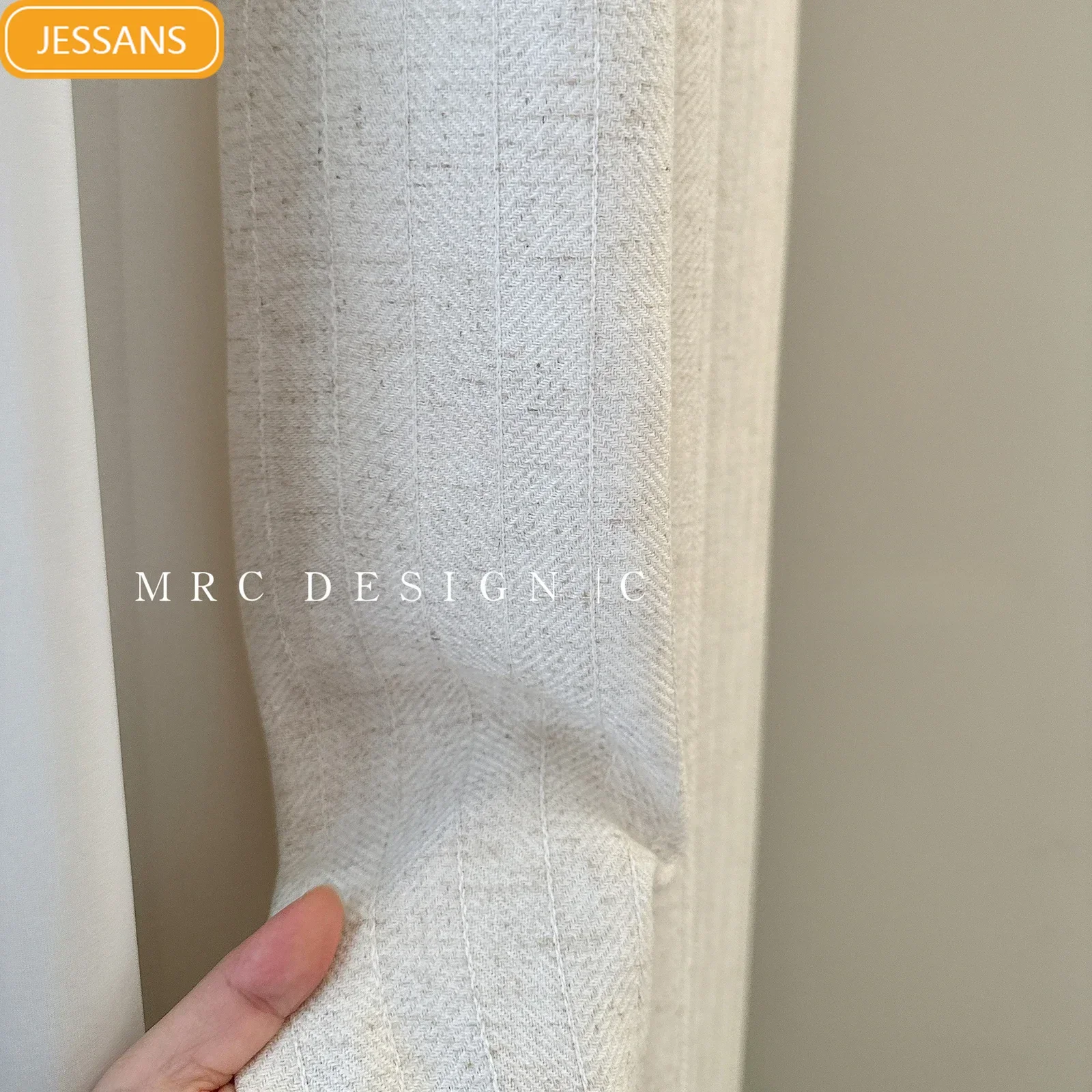 Natural Linen Semi Shading Curtains for Texture Cotton Linen Living Room Bedroom Balcony Window Customized Finished Products