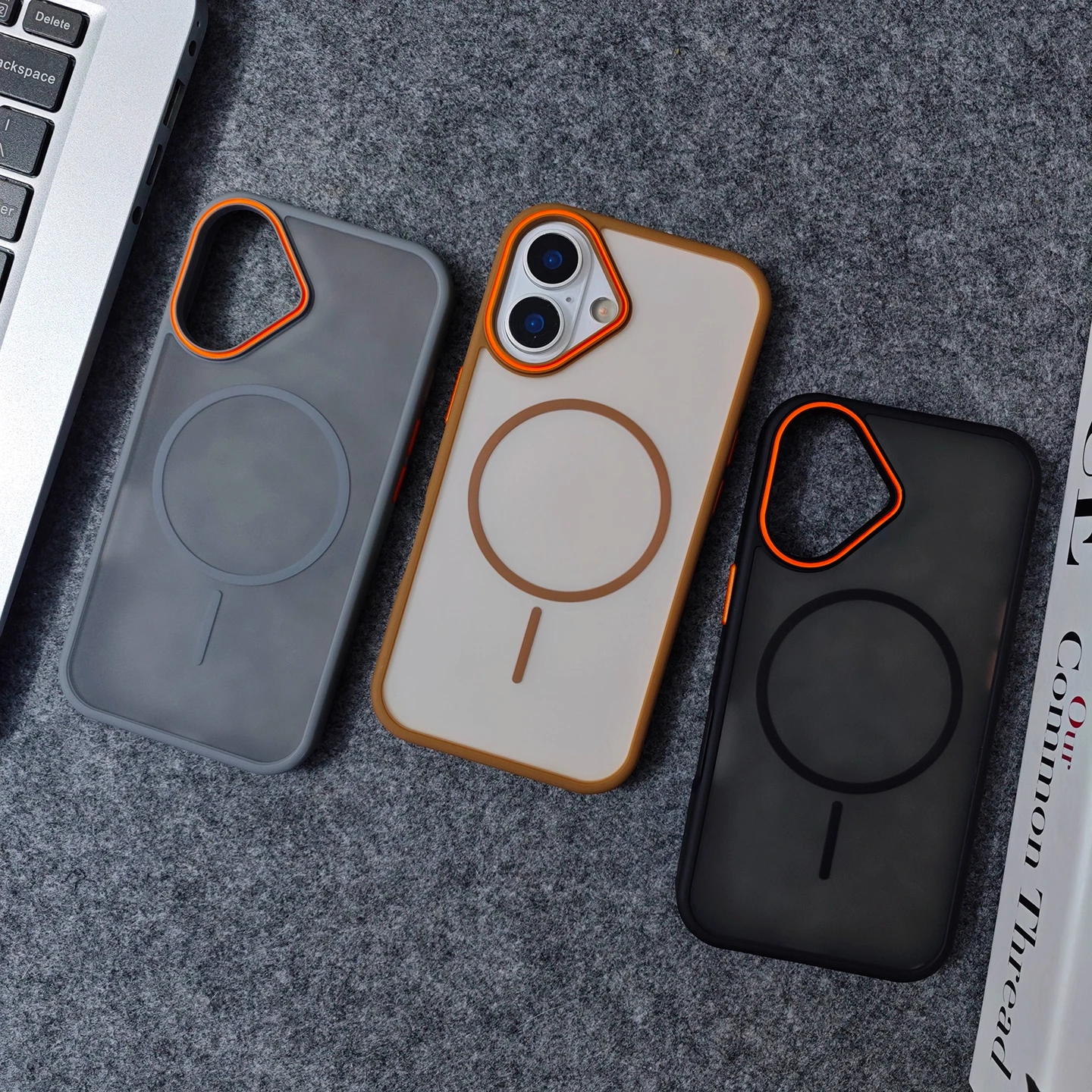 Luxuriöse matte, durchscheinende, stoßfeste magnetische Hülle für iPhone 17 Air 16 Pro Max 15 14 Plus 13 12 Magsafe Wireless Charging Cover