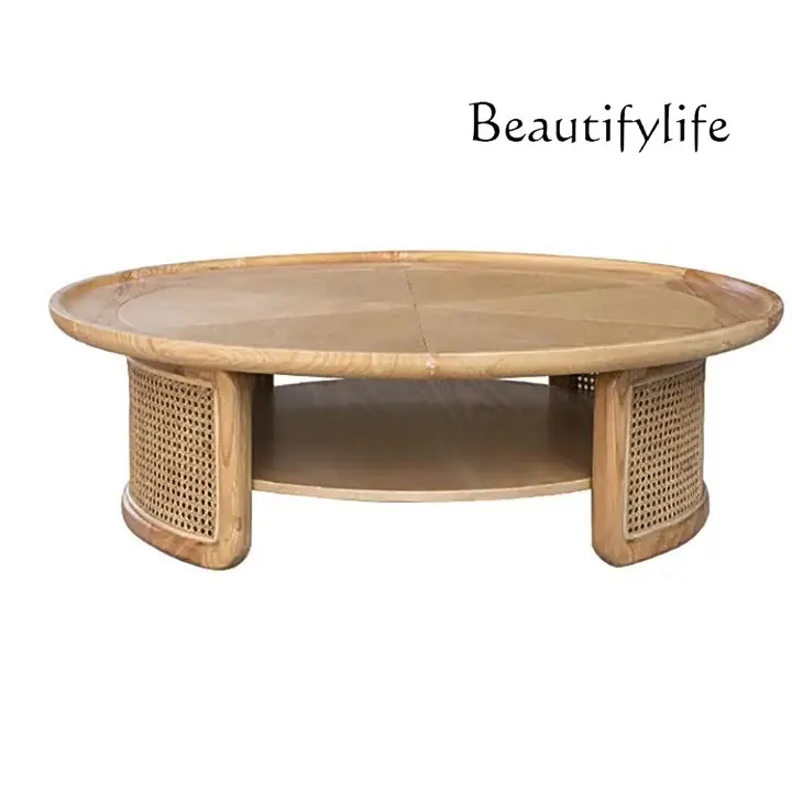 

Oval Coffee Table Coffee Table French Modern Small Apartment Tea Table Oak