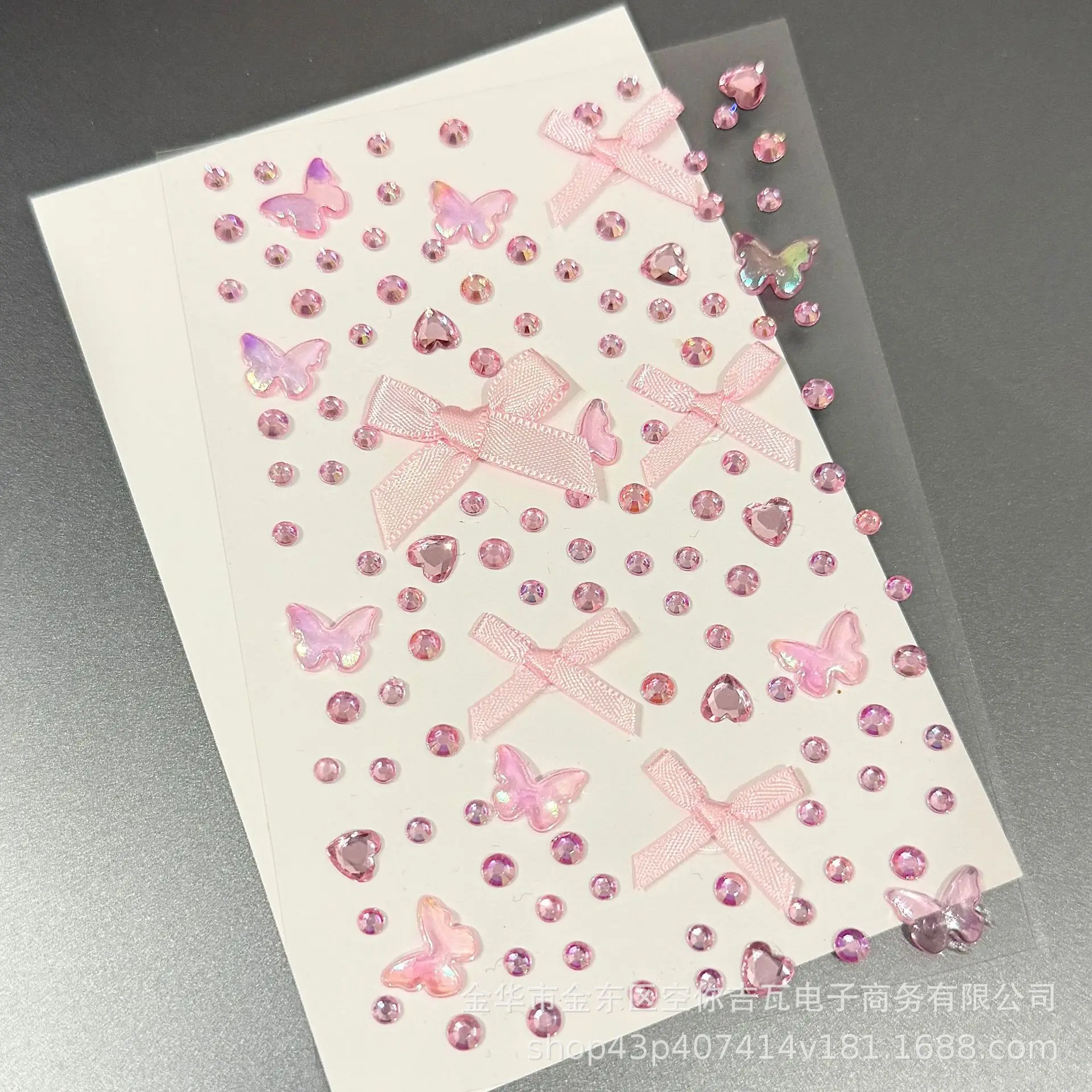 Self Adhesive Butterfly Bow Rhinestone Face Gems Sparkle Stickers for Kids Makeup Stage Support Performance Eye Decoration