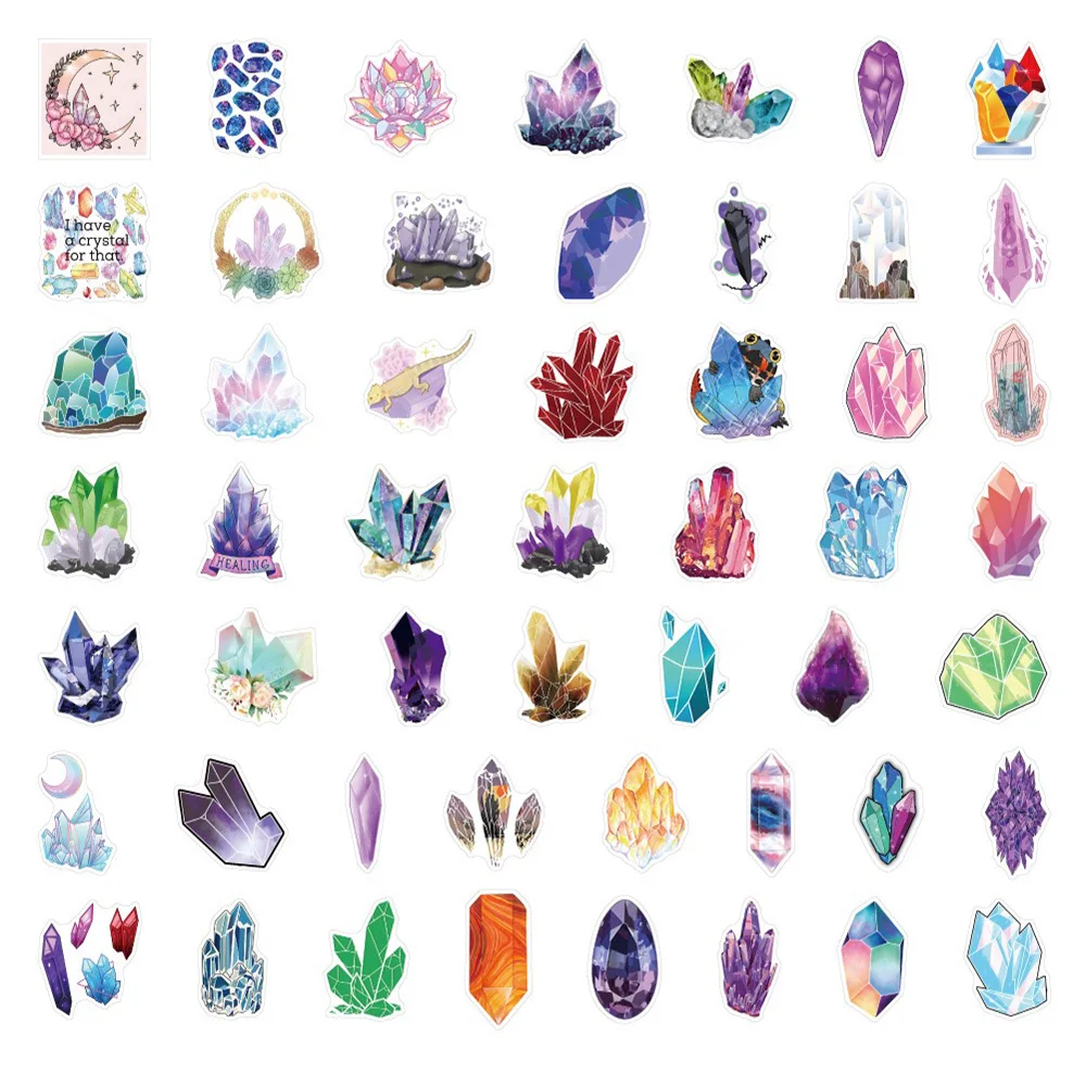 10/30/50/100PCS Colorful Magic Crystal Cartoon Sticker DIY Snowboard Laptop Luggage Cartoon Graffiti Decals Sticker For Kid Toy