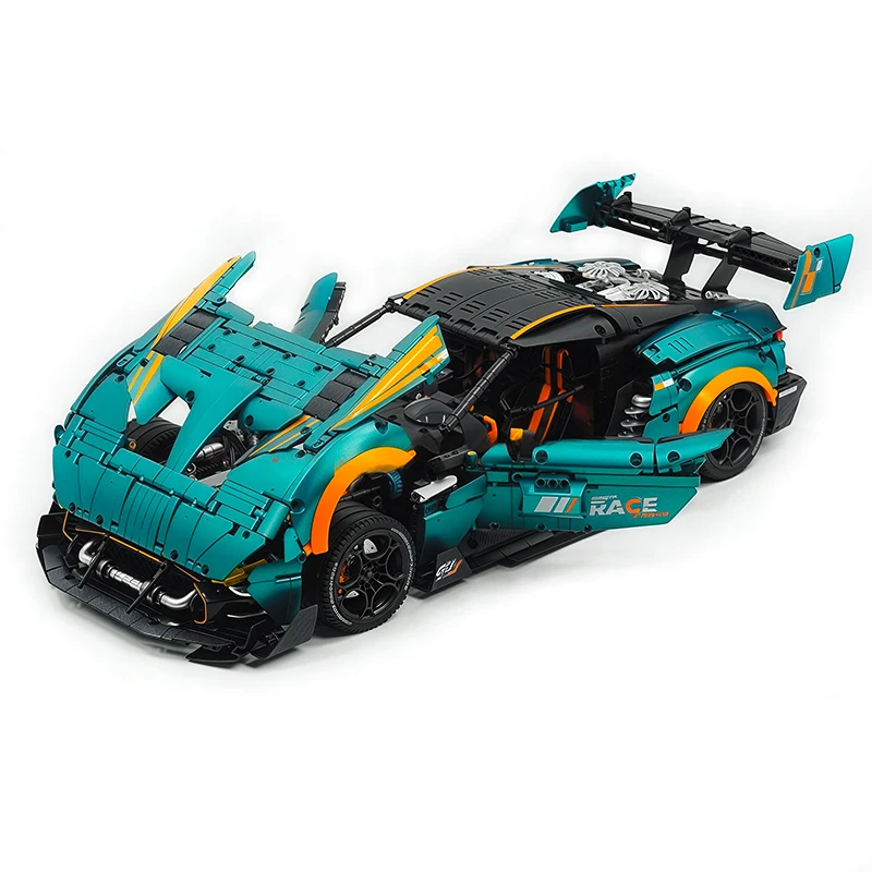 GULY 10647 Techniczny zestaw klocków konstrukcyjnych 1:8 Vulcan Super Sports Vehicle Model Hypercar DIY Zabawki dla dorosłych Prezenty świąteczne