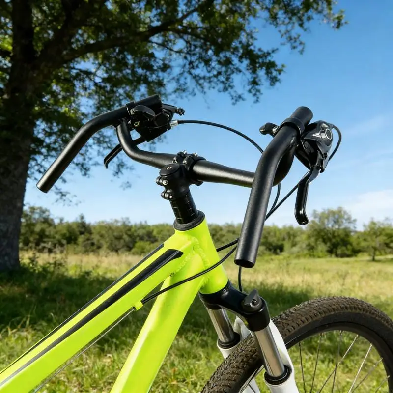 

Aluminum Alloy Mountain Bike H Handlebar With Ergonomic Grip External Swing Angles Handlebars For Long Distance Cycling 24BD