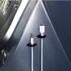 8Pcs Car Wire Cable Holder Multifunctional Tie Clip Fixer Organizer Car Charger Line Clasp High Quality Headphone Cable Clip