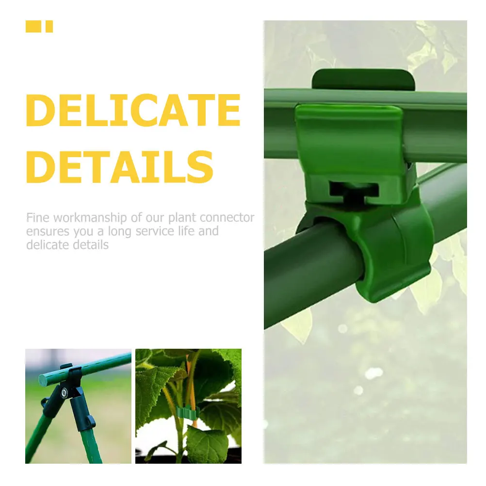 

Garden Clips Trellis Connectors Plastic Stakes Plant Vine Pp Connecting Buckle Plants