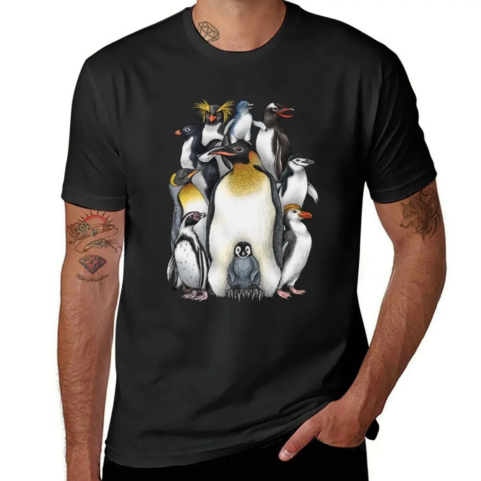 

Penguin Obsession T-Shirt sports fans Short sleeve tee plain black t shirts men