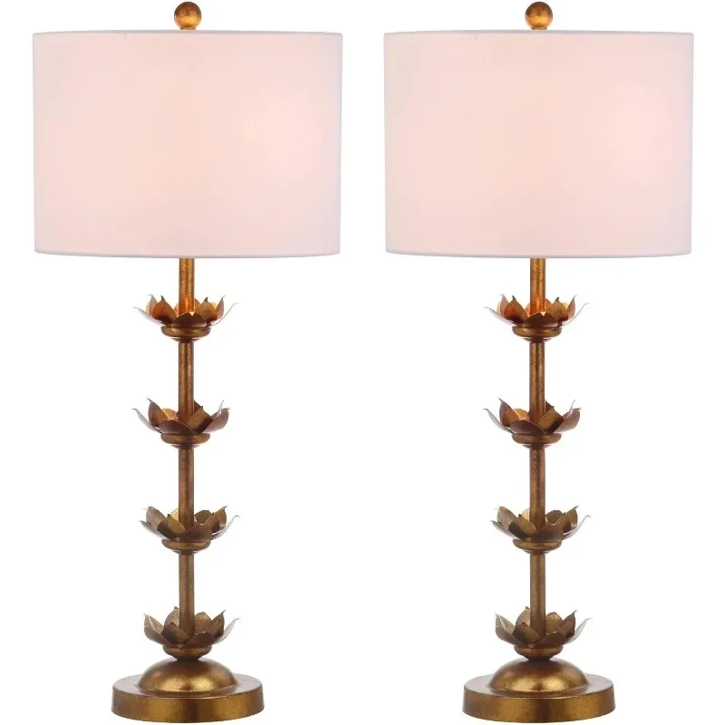 Collection Lani Antique Gold Leaf 32-inch Bedroom Living Room Home Office Desk Nightstand Table Lamp Set of 2