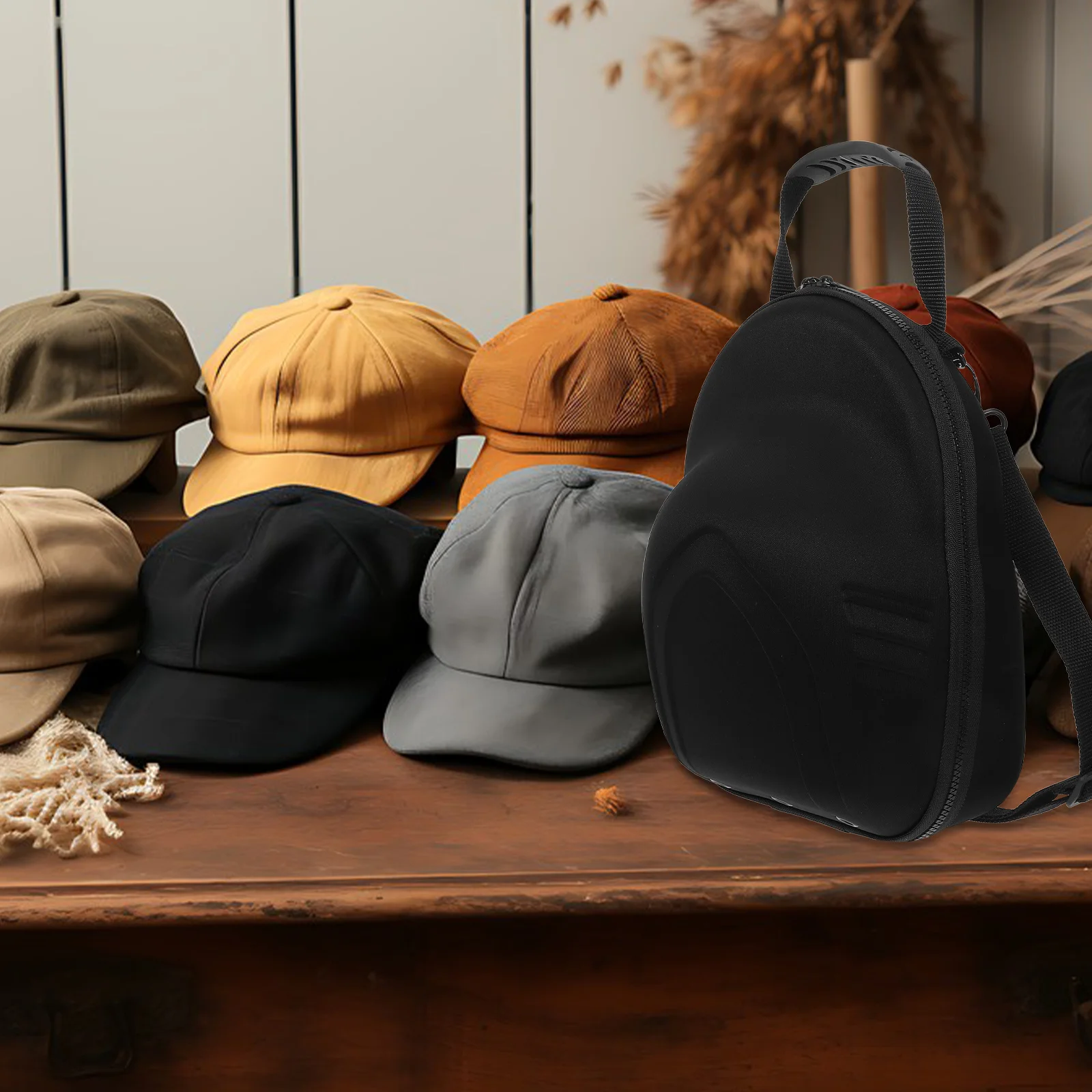 

Hard Eva Baseball Hat Case Travel Cap Holder Shock-Absorption Portable Storage Organizer Box Hat Travel Bag Hard Eva Caps Case