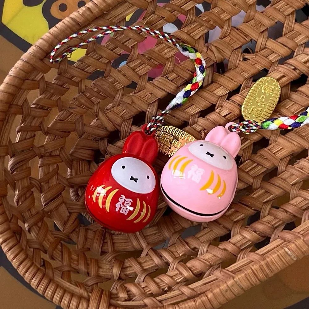 Neuer Kawaii Miffy Kleiner Glockenanhänger Cartoon-Kaninchen Japanischer Stil Geflochtenes Seil Schlüsselanhänger Taschenaccessoire Beste-Freundin-Geschenk Festival-Geschenk – Detail 18
