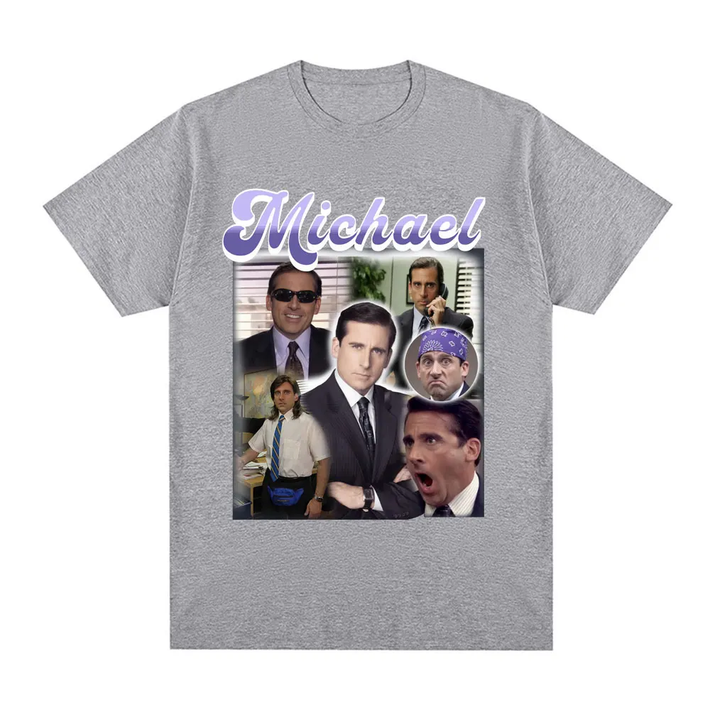 Michael Scott Prison Mike Homage The Office T-shirt Tv Series Dwight Schrute Jim Halpert Cotton Short Sleeve Oversized T-Shirts