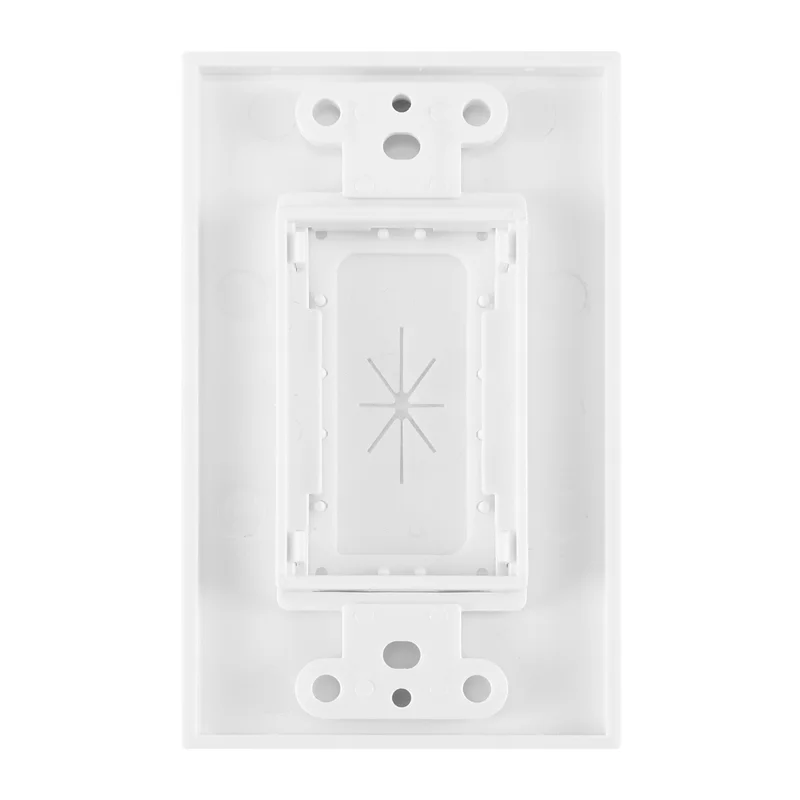 

A33T-8 Pack Flexible Rubber Wall Grommet Insert With Decorator Wall Plate, 1-Gang Pass Through Plate For Low-Voltage Cables