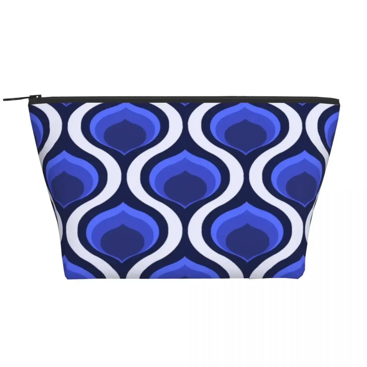 

Orla Kiely Abstract Retro Fabric Blue White Travel Toiletry Bag Women Floral Cosmetic Makeup Organizer Beauty Storage Dopp Kit