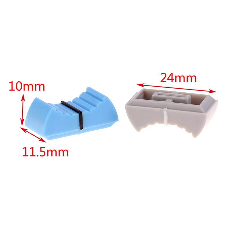 New 10PCS Fader Knob Cap Touch Sensitive Slider Ribbed Mixer Desk Switch Knob Cap