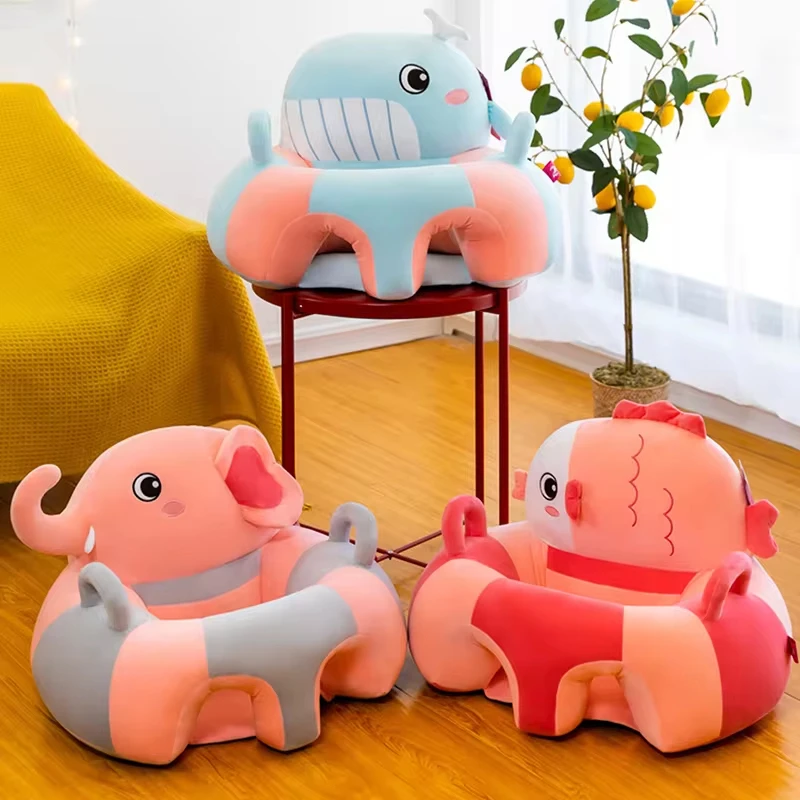 1 pz seggiolino di supporto per bambini Sit Up morbido cuscino per sedia divano cuscino in peluche giocattolo cuscino per divano animale senza riempitivo