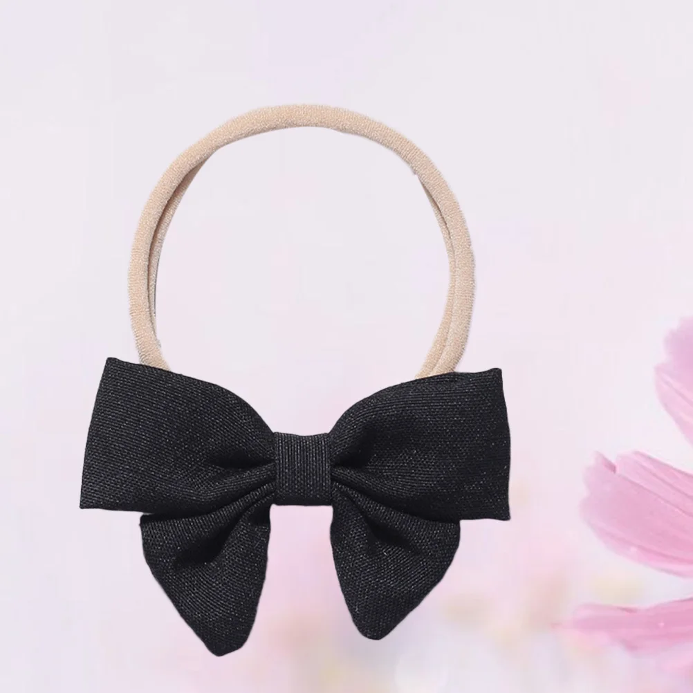 Breathable Comfortable Headwrap for Babies Newborns Infants Toddlers Black Bow Design Perfect for Holiday Parties and Daily Wear