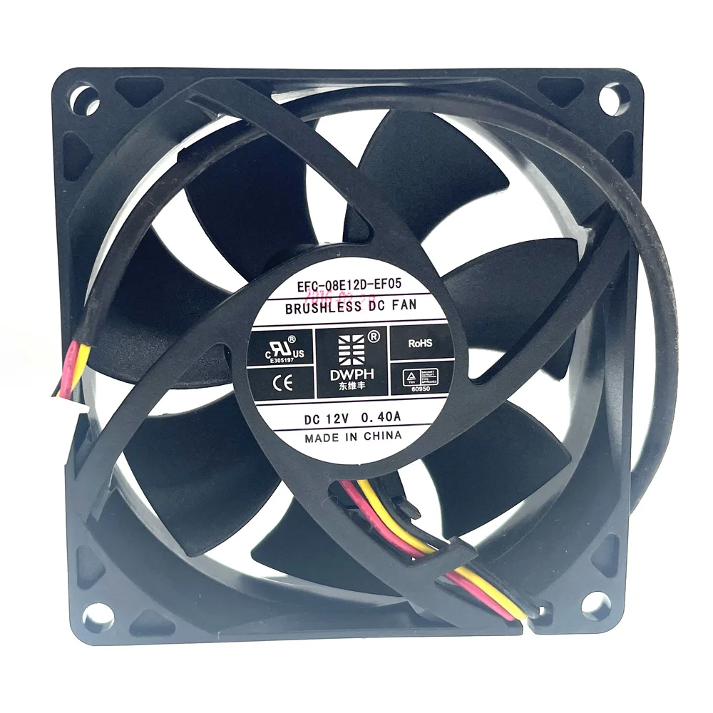 Neues original dwph EFC-08E12D-EF05 8cm 80mm dc 12v 0,5a 80*25mm dreiadriger aufzug inverter lüfter dual kugellager