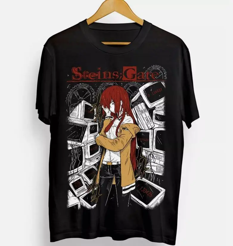 Steins Gate T-Shirt Kurisu Makise Girl Kawaii Waifu Anime Shirt Tee All Size