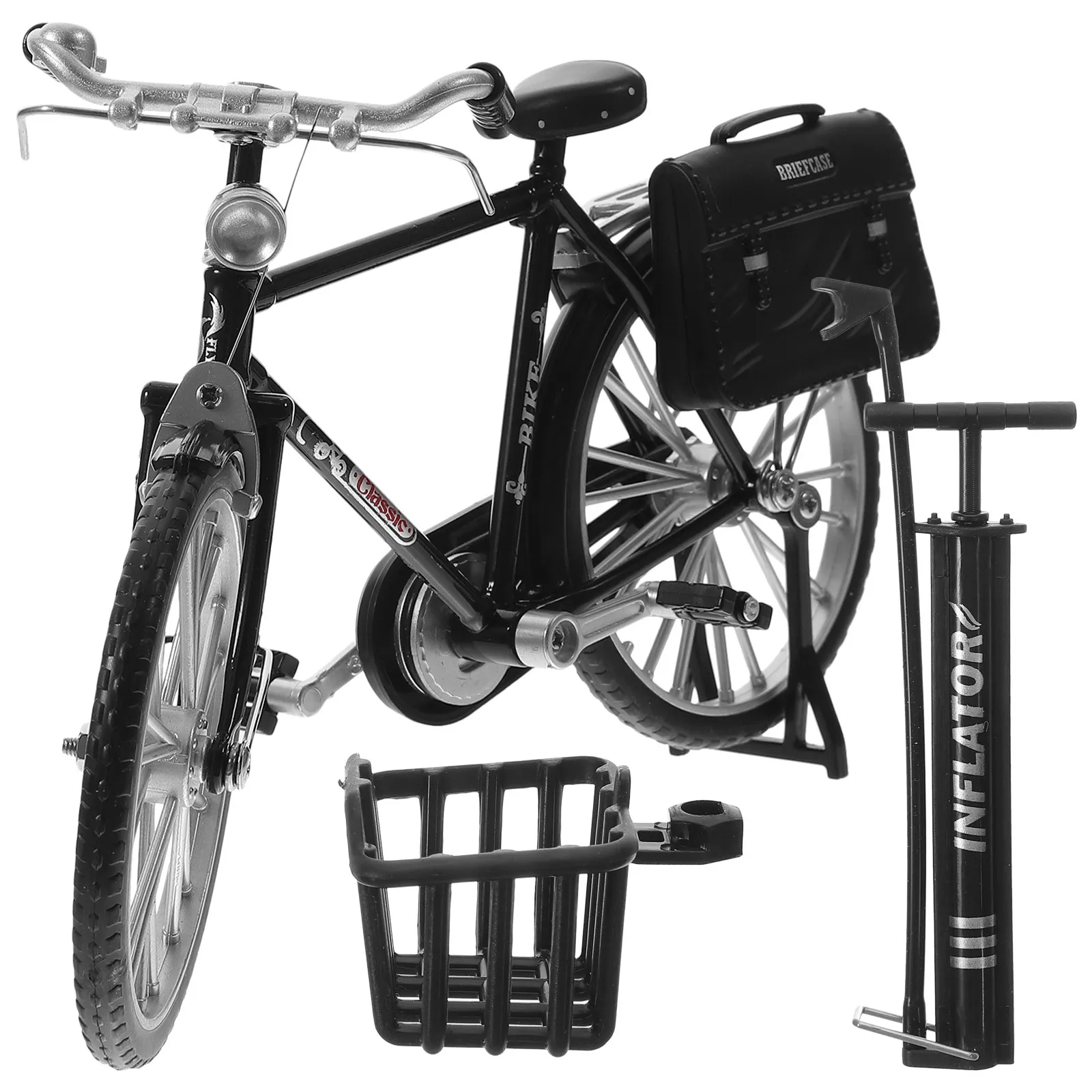 

1Set Small Bike Adornment Vintage Inspired Metal Bicycle Craft Kit Desktop Friendly Size Cognitive Development Educational Home