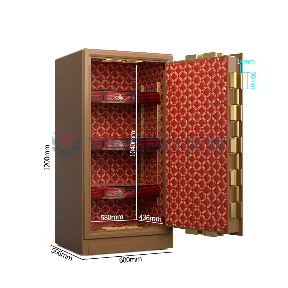 Luxury Interior Antique Safe Home Safe Box with CE