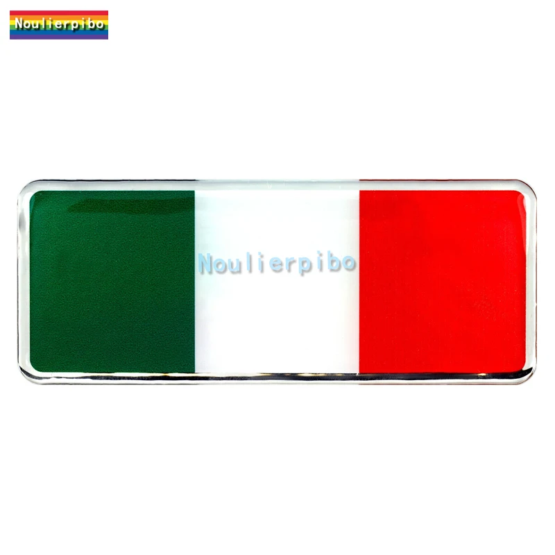 Italy Flag 3D Epoxy Dome Car Sticker Side Badge Logo Car Bumper Window Laptop Phone Trolley Case Motorcycle Vinyl Decal