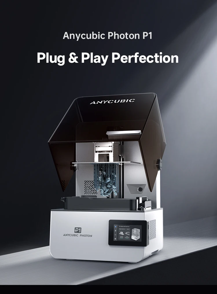 ANYCUBIC Photon P1 14K SLA LCD Resin 3D Printer With Wave Release Technology and Precision-Fitted Industrial-Grade Ball Screw