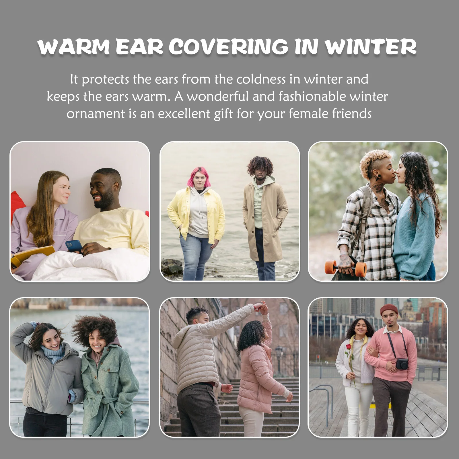 

1pc Winter Warmer Adorable Cartoon Design Warm Earmuff For Women Kids Outdoor Protection Gift Ear Muffs Cover Funny Ear Muff