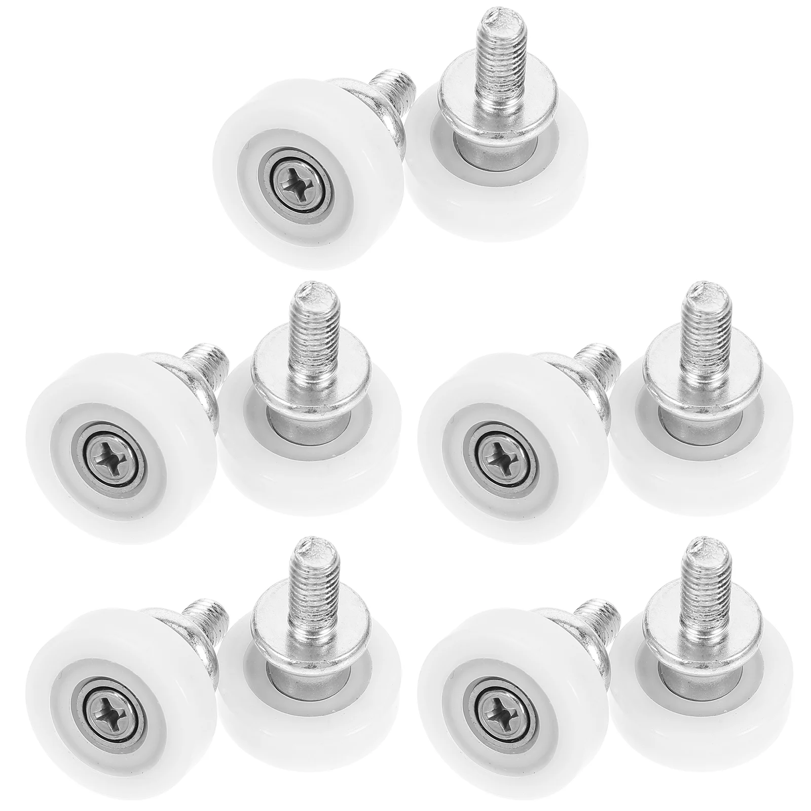 10 Pcs Rust-free 625 Bearing Screw Roller Sliding Pulley with Screws Drawer Door Pulleys Refrigerator Parts Metal Handle Wheels