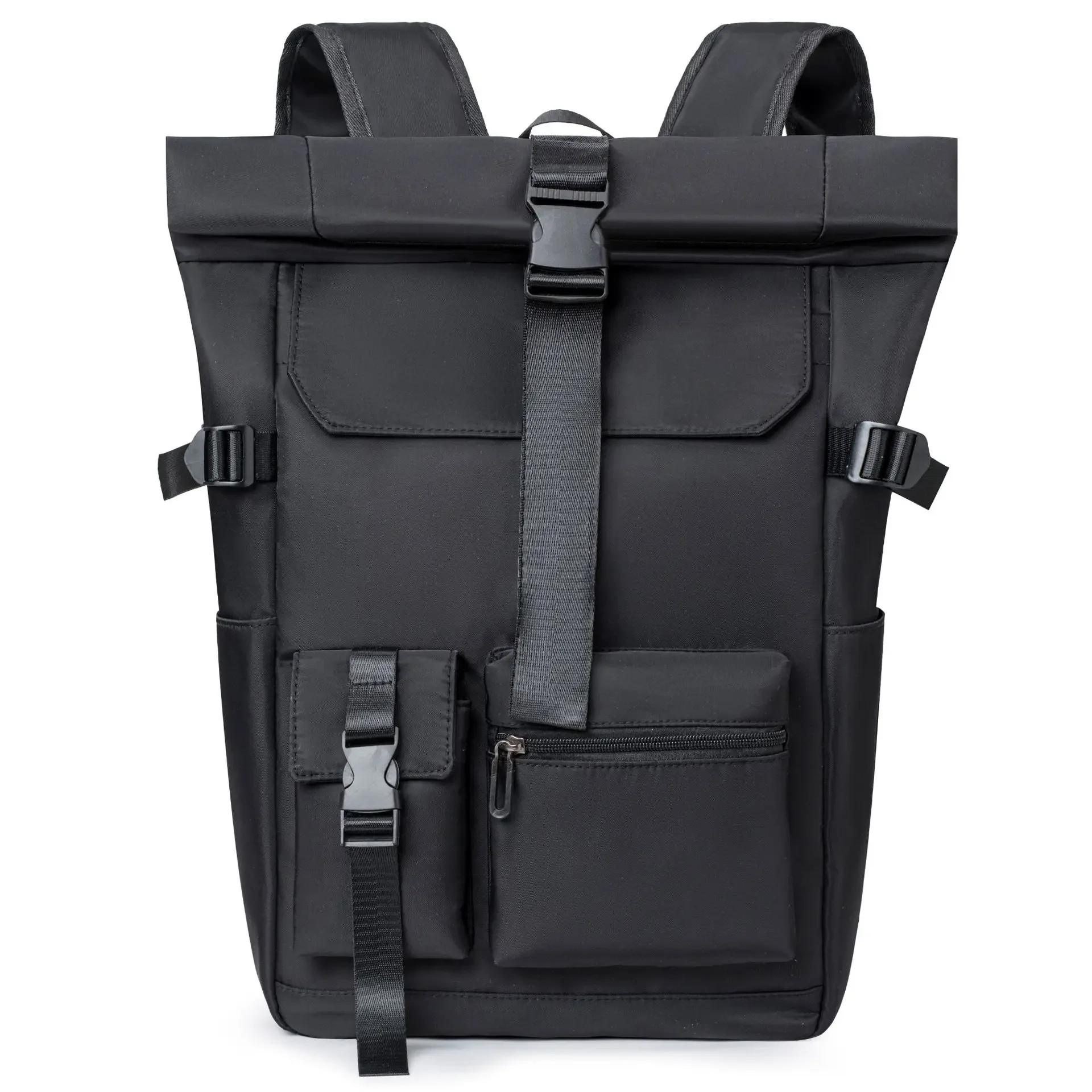 New Men\'s Backpack Oxford Cloth Student Schoolbag Solid Color Splash-proof 14-inch Computer Bag Men\'s Travel Bag Hot Sale