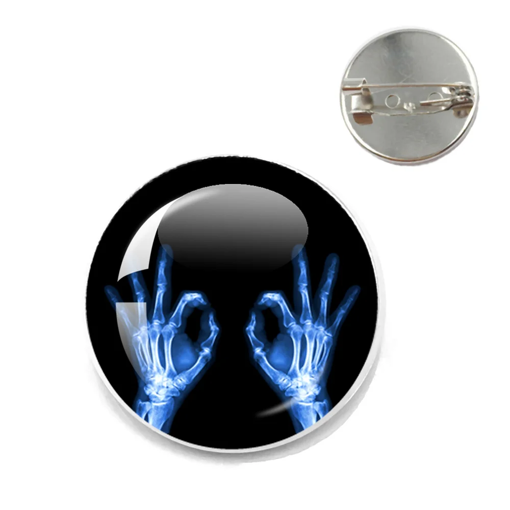 Most Beautiful Nurse  Brooch Pin Stethoscope Electrocardiogram Microscope Heart Shaped Pin Nurse Doctor Backpack Broochs