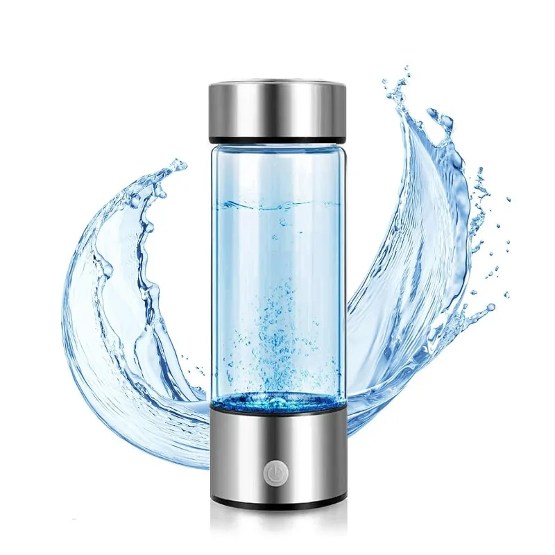 Hydrogen Water Bottle Portable 14 Oz Hydrogen Water Bottle Generator Glass Cup for Home Travel (1Pcs) MINI water filter system