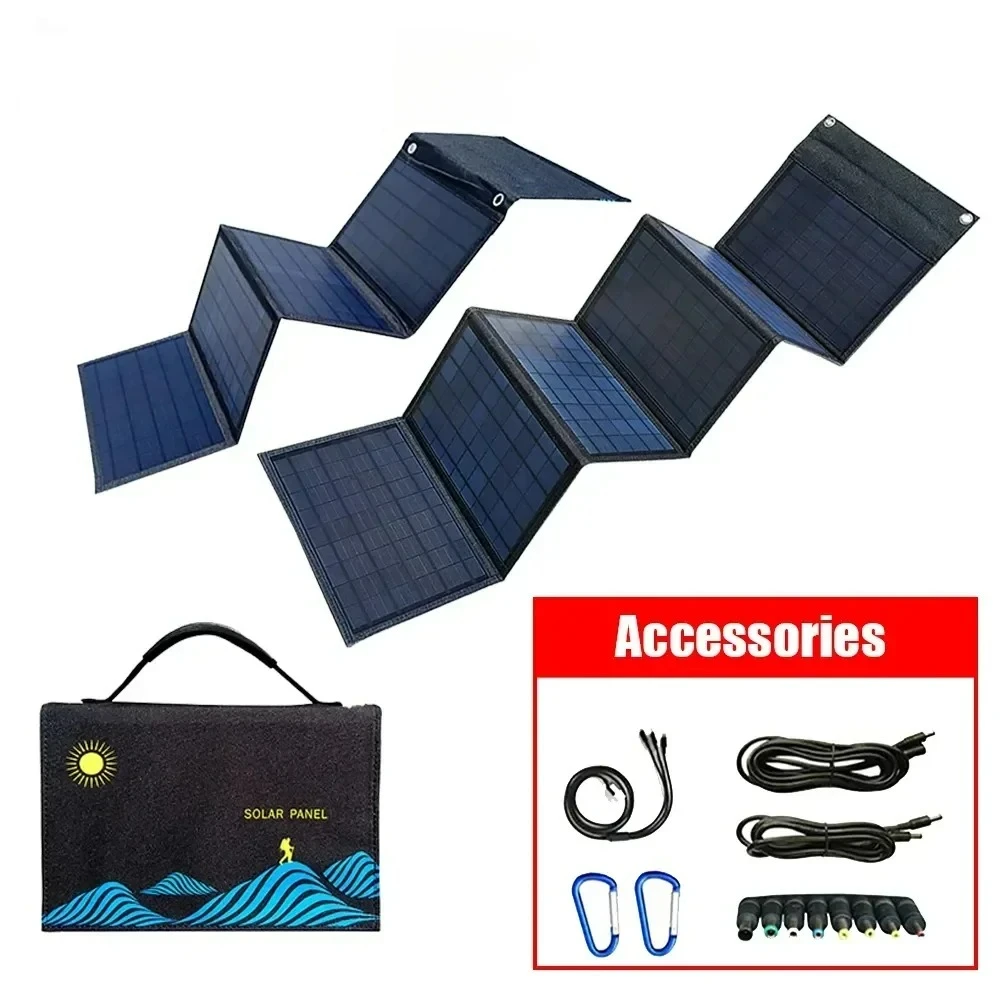 Mobile Phone Solar Panel Portable Folding Bag USB+DC Output Solar Charger Outdoor Power Generator