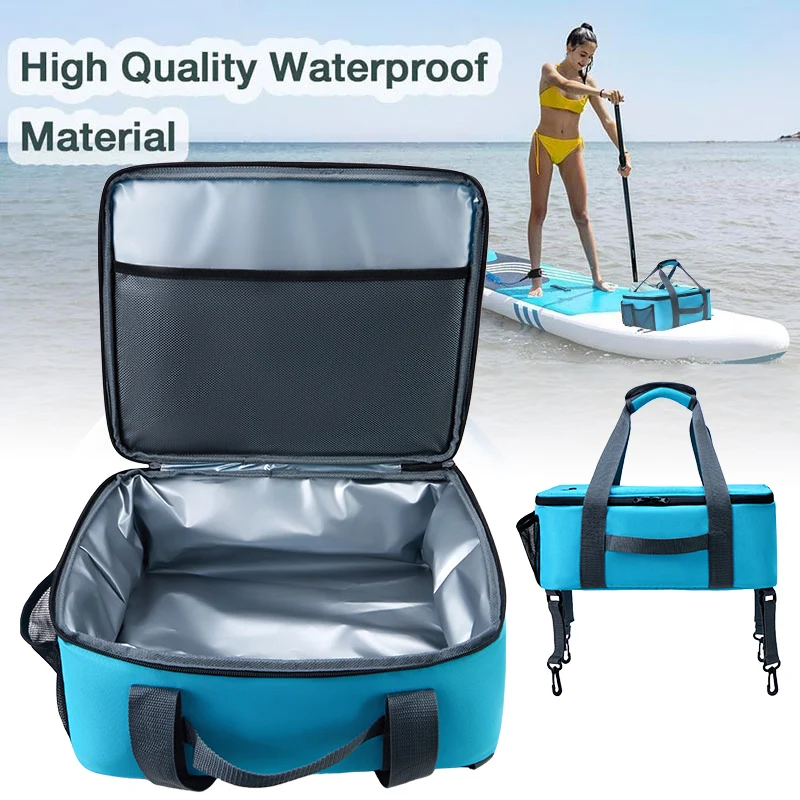 Waterproof Paddle Board Cooler Bag Insulated Deck Bag Kayaking Picnic Multi Pocket Lightweight Outdoor Camping Storage Bag