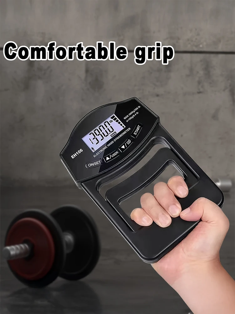 1pc Adjustable Digital Grip Dynamometer with LCD Display, Hand Grip Strength Trainer with 2AAA Battery Powered(Without Battery)