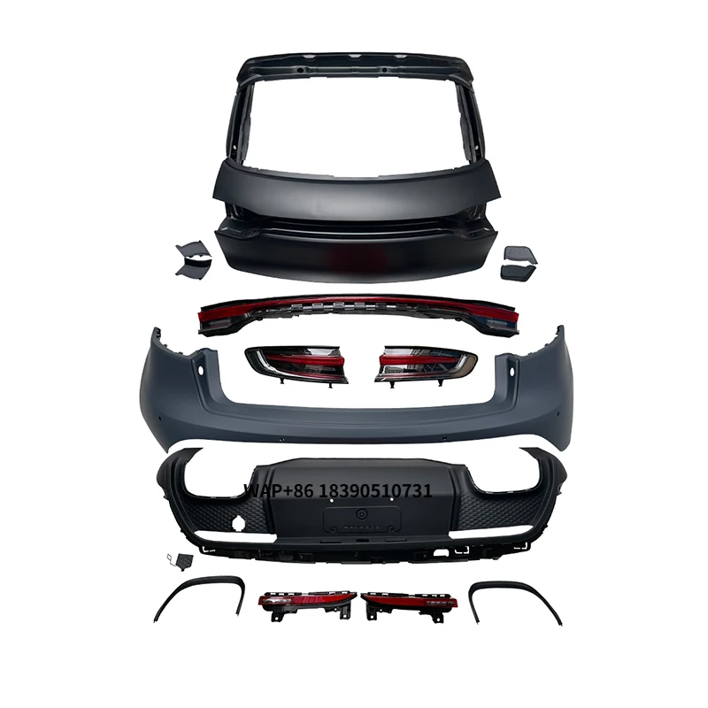 For Macan 2014-2018 Body Kits for Cars 95B Upgrade 2023 Model Rear Bumper Taillights, Brake Turn Signals