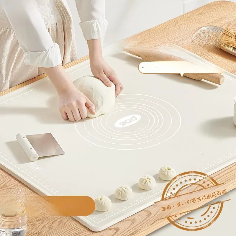 厚みのある食品グレードシリコンプラスチック生地マット-家庭用-餃子作り-麺棒-パスタツール-生地マット