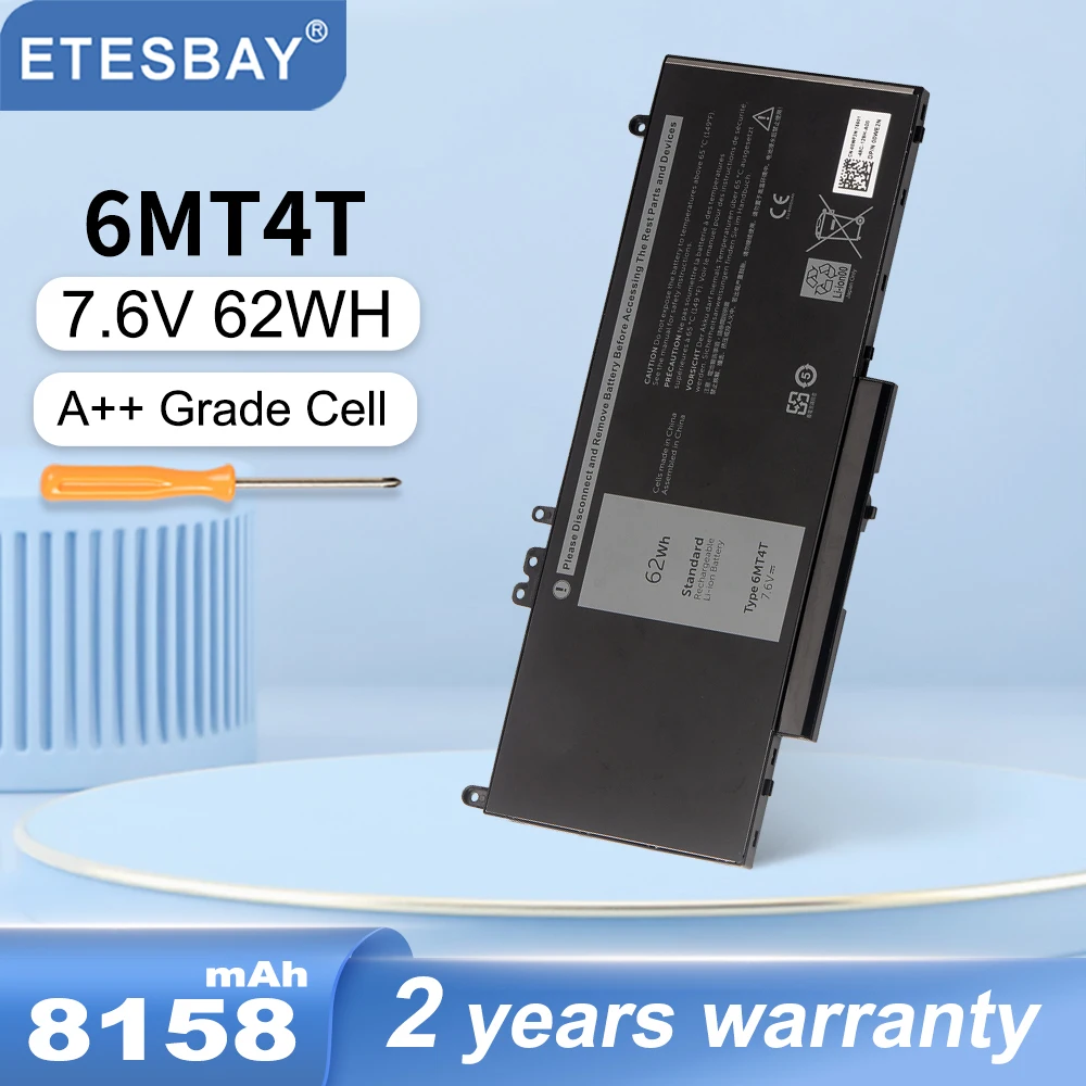 

ETESBAY 6MT4T Laptop Battery For Dell Latitude E5470 E5570 Notebook 15.6" M3510 Series 7V69Y TXF9M 79VRK 07V69Y 7.6V 62WH