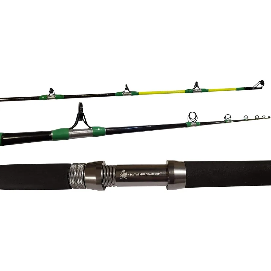 قطعة واحدة من صنارة صيد السمك الثقيلة المتوسطة من السلسلة الرئيسية لصيد الأسماك في الطعم 7'6 مثالية لتطبيق المياه العميقة والطعم الثقيل