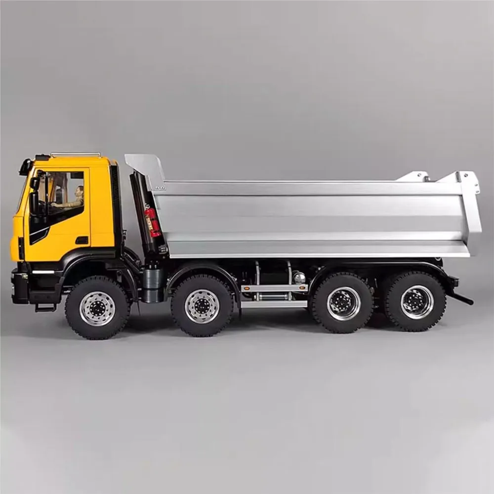 1/14 hydraulische Fernbedienung Kipper RC Muldenkipper 8x8 RC Spielzeug Auto 2-Gang-Übertragung Licht Sound System montiert Geschenk Modell