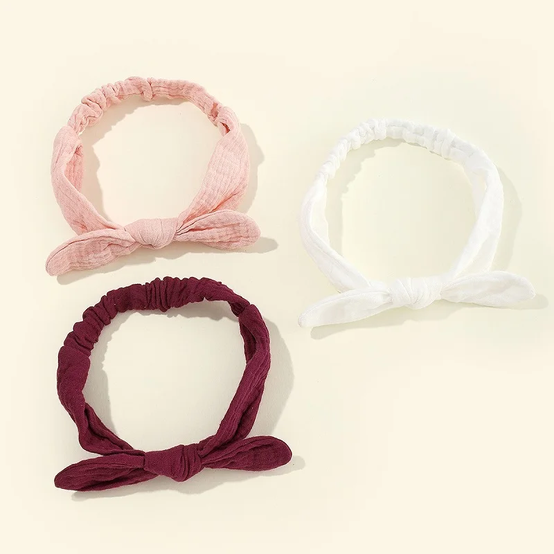 Baby Elastic Hair Bands Girl Headband Kids Cotton Headwear Knot Hair Accessories Soft Toddler Rabbit Ear Turban HB018