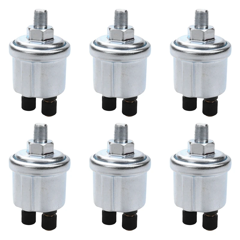 6X Universal Vdo Oil Pressure Sensor 0 To 10 Bars 1/8 Npt Generator Part 10Mm Crew Plug Alarm Pressure Sensor