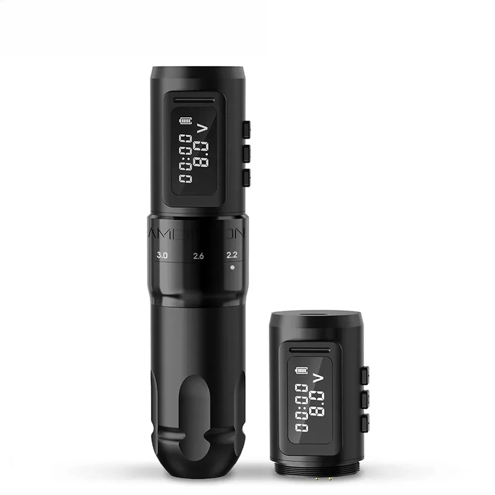 Professional Wireless Tattoo Machine Pen Adjustable Stroke 2.2-4.2mm Cartridge 1800mAh Coreless Motor Tattoo Art