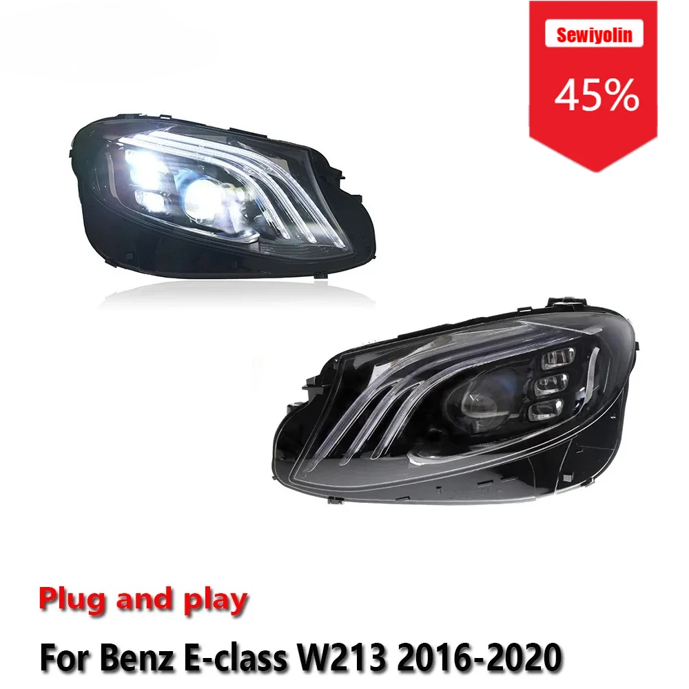 

Sewiyolin Car LED Headlight Assemblies For Benz E-class 2016-2020 W213 Fog DRL Brake Turn Signal Lamp Plug and Play