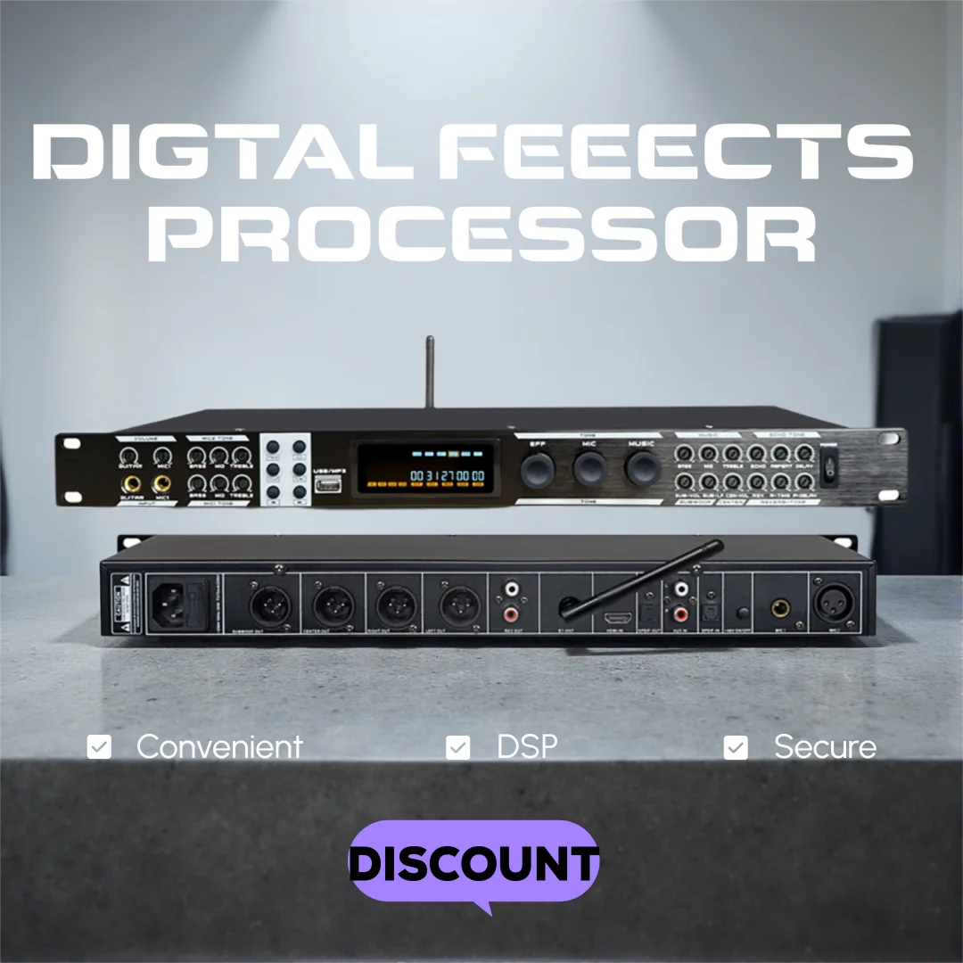 

GAX-X9 front-end digital effects processor DSP digital equalization reverberation KTV microphone anti whistling Bluetooth USB