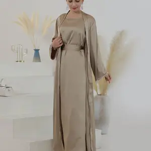 Diamond Beading Kimono für Muslime, Frauenumhang, Gesamtlänge, Borning, muslimische Abaya, Gottesdienst, Sets, WY1673, neuer 8 Hauptverkäufe langes Chiffon gepresstes Kleid - №5