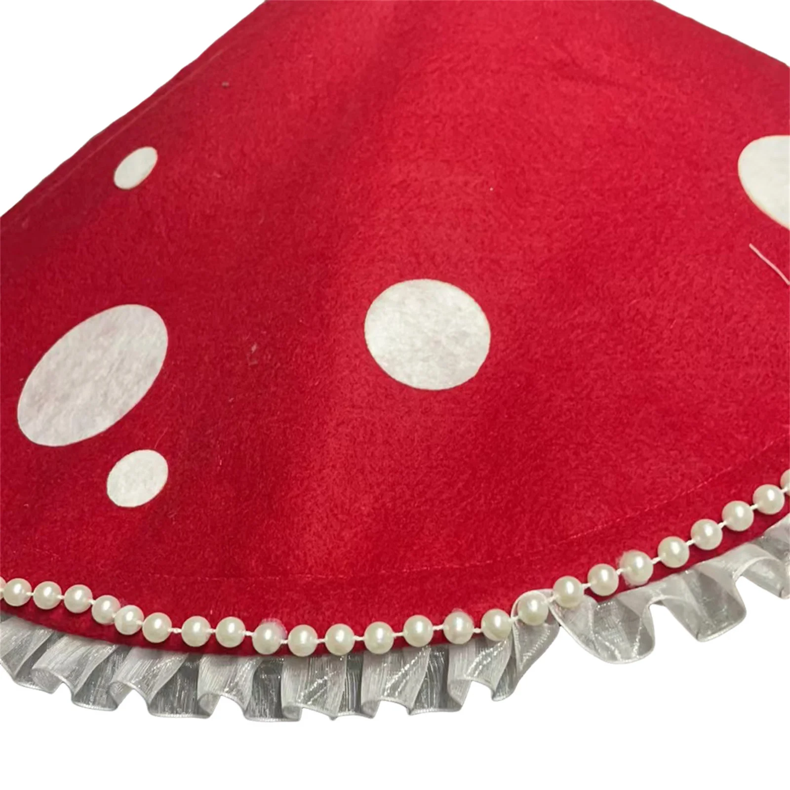 Boina de lana con forma de seta roja para niños y adultos, sombrero de fieltro, decoración divertida de fiesta, suministros de Carnaval y Halloween