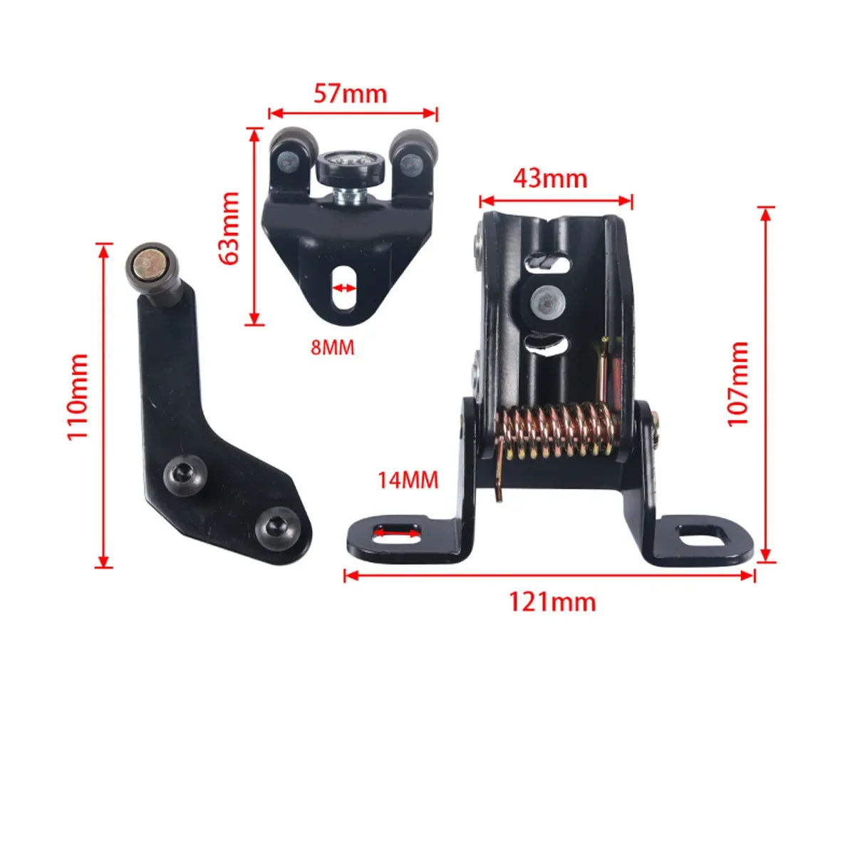 LEFT SIDE SLIDING DOOR TOP MIDDLE BOTTOM ROLLER RUNNER FOR FORD TRANSIT MK6 MK7  1705694 1667675