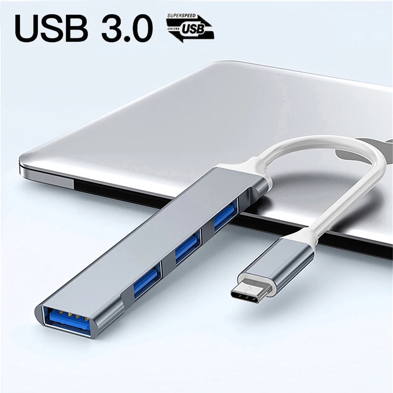 4 Port USB 3.0 Hub USB Port Hub High Speed type c Splitter 5Gbps For PC Laptops Accessories Multiport HUB 4 In 1 USB 3.0 Usb 2.0