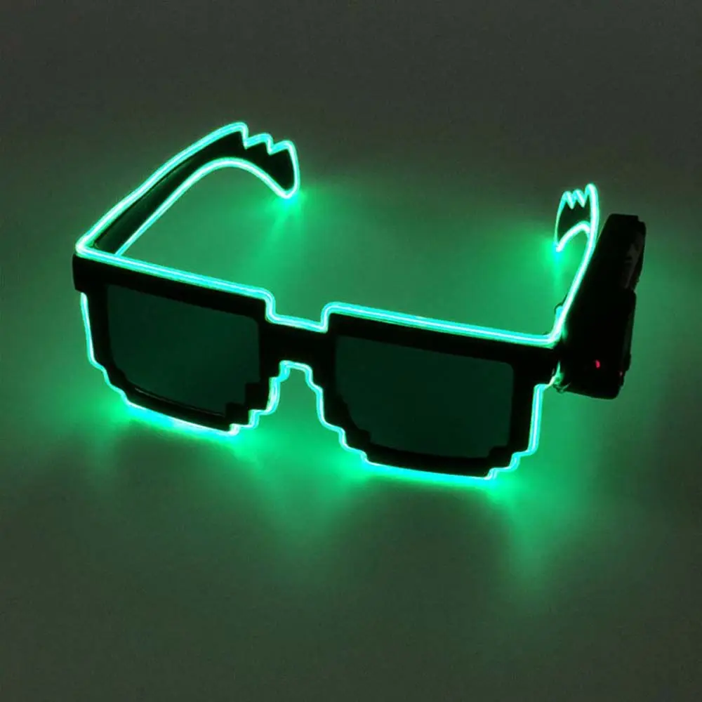 

Flashing Cosplay Decorations Bar Supplies Glowing Glowing Sunglasses Led Light up Glasses Mosaic Glasses LED Luminous Glasses