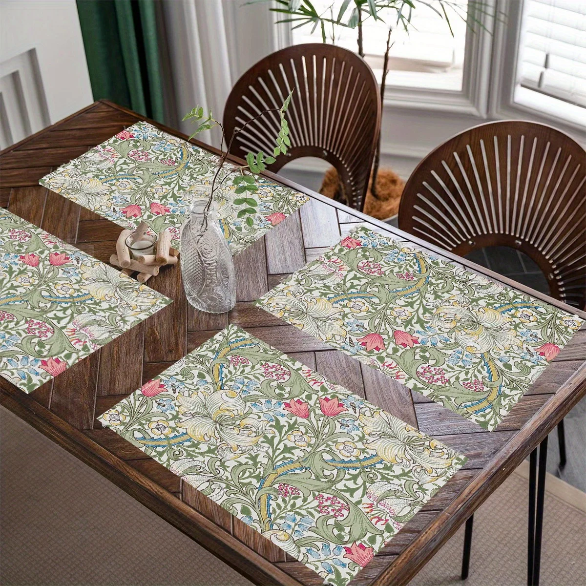 【European Vintage】Floral Placemat, Restaurant Afternoon Tea Home Table Mat